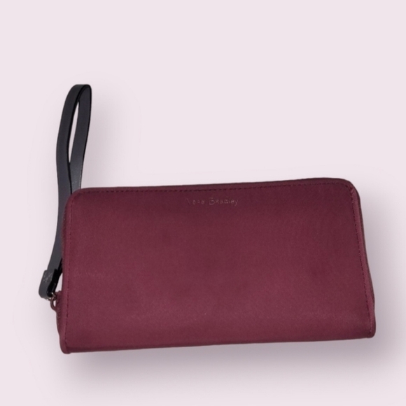 Vera Bradley Wristlet Raspberry Hawthorne Rose Wallet - Picture 3 of 9